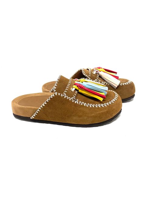 Sabot donna con nappine colorate IL LACCIO | IRISCSUEDECUOIO
